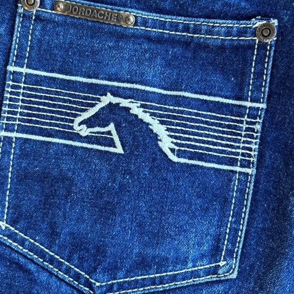 Vintage 80s Jordache Blue Denim Jeans yellow stich EUC - Picture 2 of 7